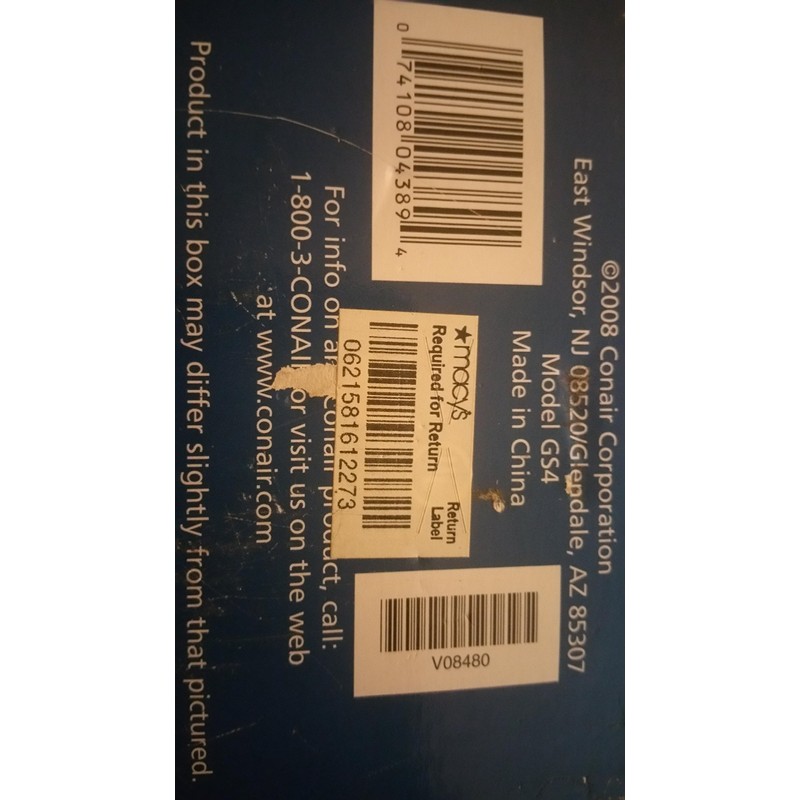 ConairCompact Fabric Steamer/ Model GS 4 by Conair