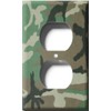 SnazzySwitch Camo 8 Decorative Outlet Cover - Single Duplex Receptacle