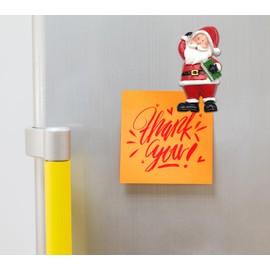 3D Fridge Magnet Santa Claus Christmas Decorative Magnet Perfect for Kitchen, Magnetic Whiteboard or Office, Gift Idea and Christmas Decoration (MOD 6)