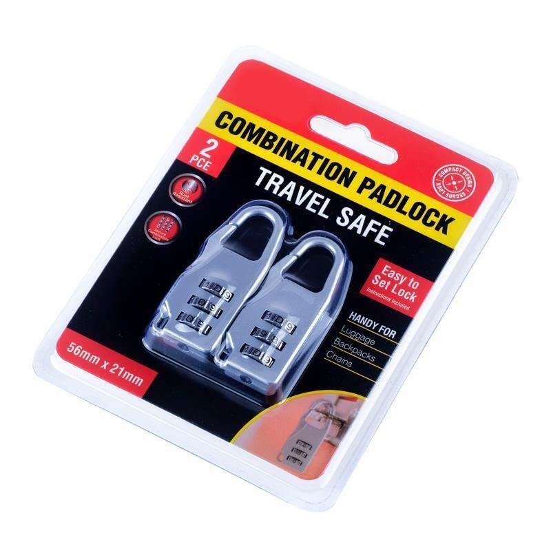 2PCS 3 Digit Combination Password Lock Security Lock Travel Lock