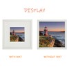 10x10 Photo Frame Gallery Picture frame with 6x6 mat,Freestanding and