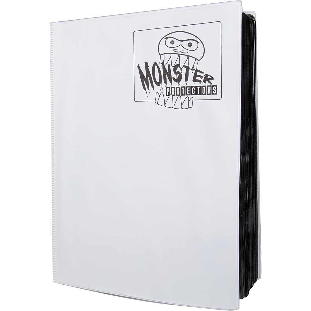 Mega Monster Binder XL Size Soft Cover (Twice as Large)- Holds 720 Cards- 9 Pocket Trading Card Album - White