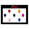 Comet Busters Multicolor Velvet Oval Bindi With Stone (BIN590)