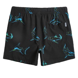 MaaMgic Swimming Trunks Boys Swimming Shorts Children Quick-Drying Swimming Shorts Short Swim Shorts for Small 2 in 1 Board Shorts with Compression Inner Shorts Pockets Adjustable Drawstring Reusable,