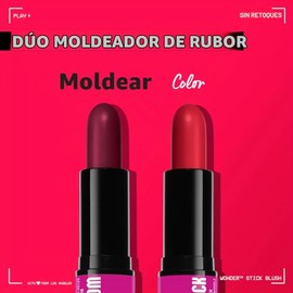 NYX Professional Makeup, Wonder Stick Blush, Rubor en barra, Light Peach + Baby Pink