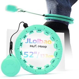 JLoibao Weighted Hula Circle for Adults With Sweat Weight Ball, Infinity Fiteness Hoop Plus Size, Include 24 Detachable Links, for Women Smart Exercise Equipment