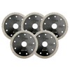 SHDIATOOL Super Thin Diamond Turbo Saw Blade 5PCS 4-1/2-Inch Cutting