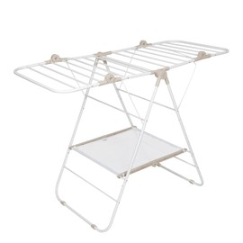 jollylife Mainstays Fold Clothes Drying Rack - Freestanding Steel & Mesh Design