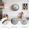 Mebus Modern Radio-Controlled Wall Clock, Precise Radio-Controlled Clock, Black/Grey, 30