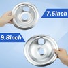 Chrome Range Drip Pans compatible with GE, Hotpoint and Kenmore