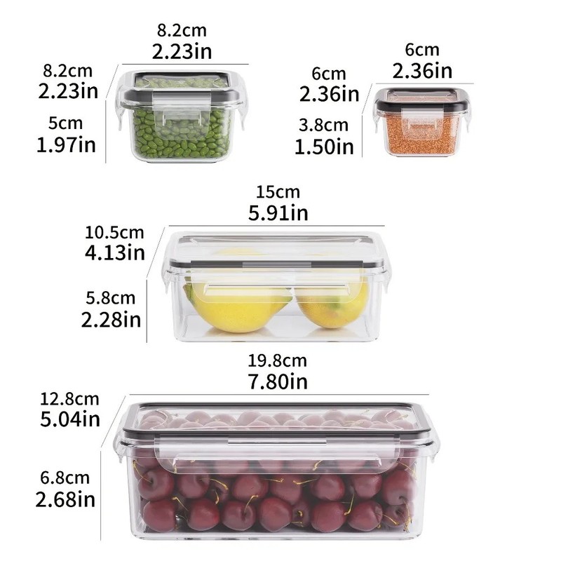 ZenithHome Food Storage Container Set – 8-Pc Airtight Locking Lids