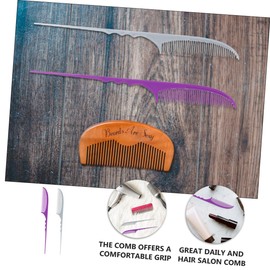 Baluue 2pcs Hairdressing Combs Pintail Hair Comb for Updo Smooth Curly Hair Salon Teasing