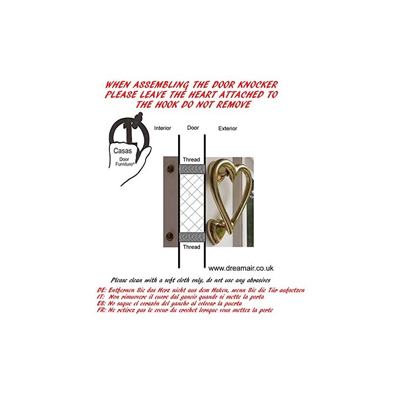 Heart Door Knocker Door Furniture: 4 Colours (Chrome)