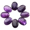 Nupuyai Pack of 5 Gemstone Cabochons Flat Back Crystal Cabochon