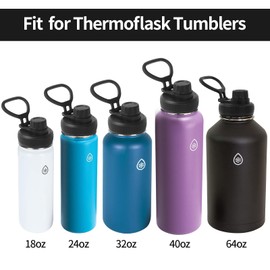 Lid Replacement Compatible with Thermoflask,Spill Proof Straw Lid Fits for Thermoflask 18 24 32 40 64oz Wide Mouth Bottle,2PCS