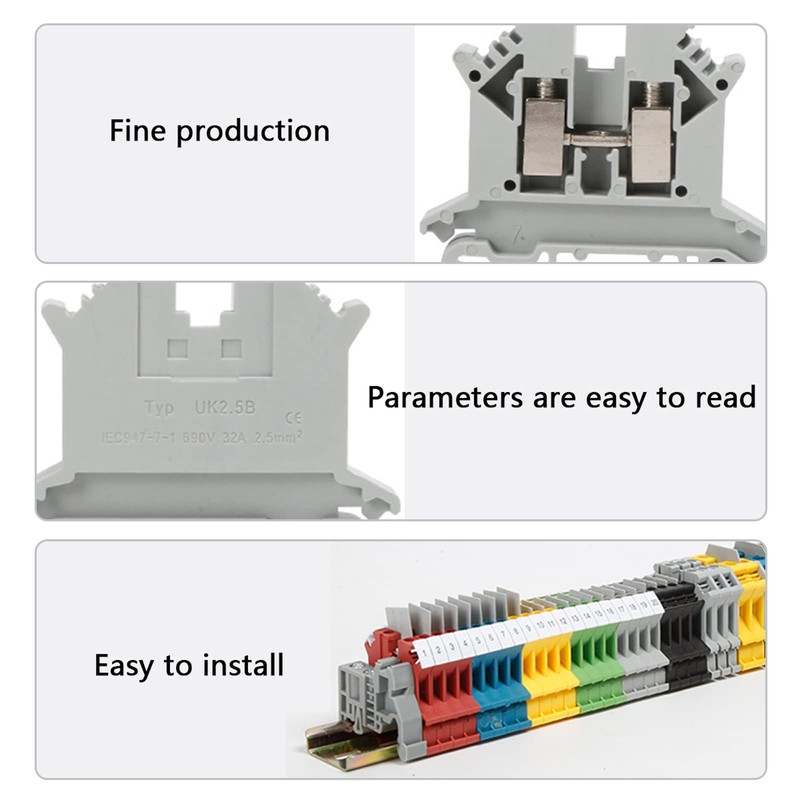 DIN Rail Terminal Blocks UK 2.5B, Feed-Through Terminal Block DIN