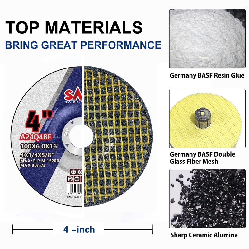SALI 10 Pack 4 Inch Grinding Wheels for General Purpose