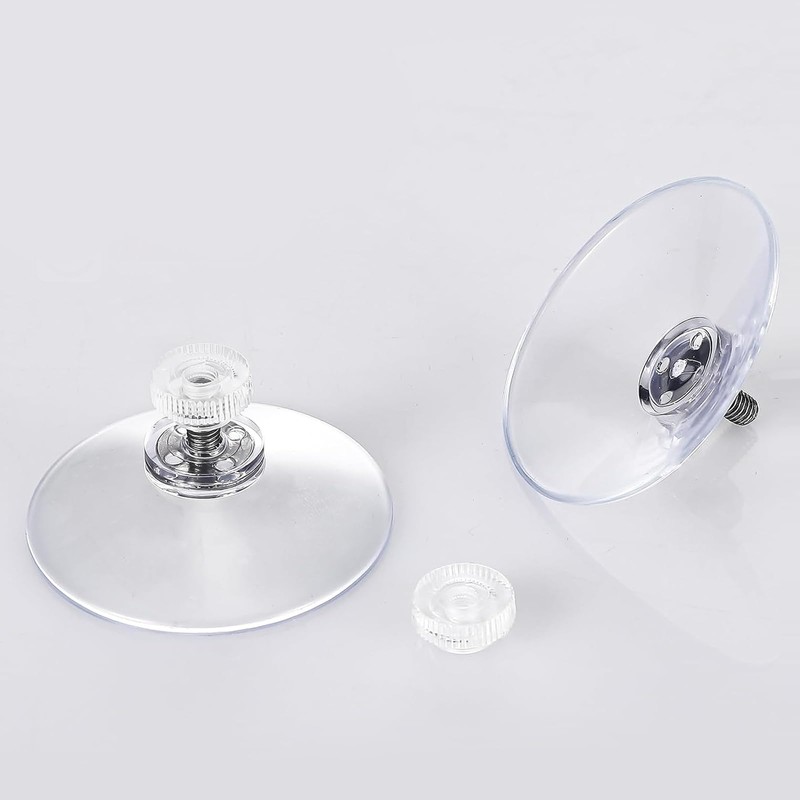 10Pcs Plastic Sucker Pads Transparent Suction Cup Screw Nut Suction