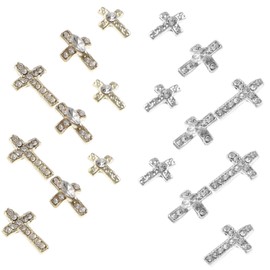 Beavorty 60pcs Cross Nail Charms Alloy Decorations for Stunning Manicure Art Durable Attractive Design for Women Men for Nail Art Lovers