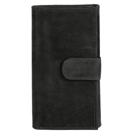 BAGAN Genuine Leather Wallet for Men and Women - 021668, black, Vintage