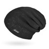 Neverless® Women's Autumn Knitted Beanie Unlined Fine Knit Glitter Slouch