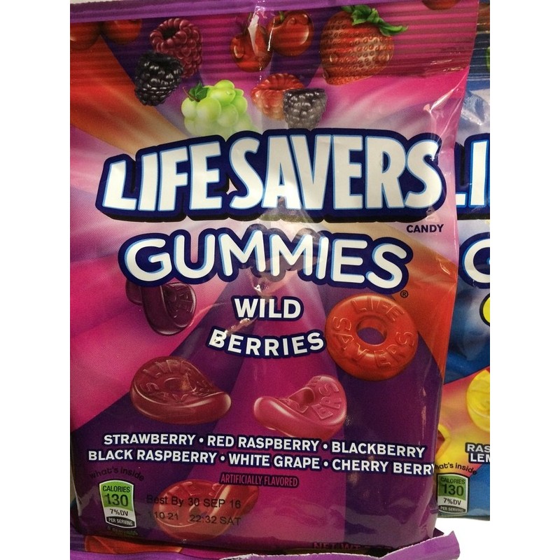 LifeSavers Gummies, Collisions, Wild Berries and Sours 7oz, 3 Bags