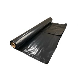 MB12X25300 Block Roll of 6 mil Moisture Barrier Polyethylene Underlay Film, 300 sq. ft, Black