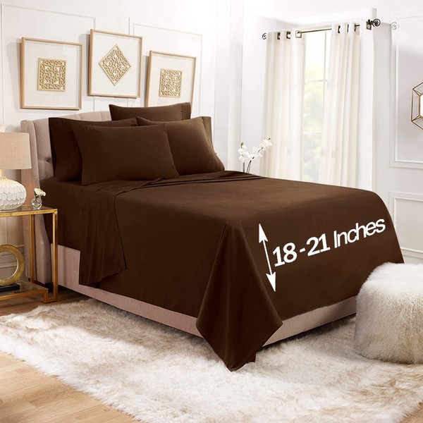 Empyrean Bedding Extra Deep Pocket Fitted Sheet - 6 Piece