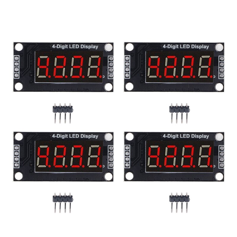 4 Sets Digital Tube Display Module LED 4 Digit 7
