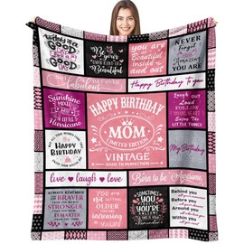 HSEFURNI Mom Birthday Gifts Blanket 60" x 50" - Birthday Gifts for Mom - Gifts for Mom Birthday - Mother Birthday Gifts - Moms Birthday Gift Ideas - Mom Birthday Gifts from Daughter/Son/Kids