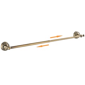 Antique Bronze Brass Towel Bar,Adjustable 15.5 to 27.5 Inch Bath Towel Bar Rack for Bathroom Towel Holder, Wall Mounted Bathroom Hardware Accessories,Pattern Carving Design