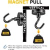 DIYMAG Black Magnetic Hooks, 118 LB Heavy Duty Strong Magnets