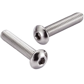 AMLOOPH M4 Bolts, M4 X 35mm Hex Socket Button Head Machine Bolts/Screws -Fully Threaded A2 304 Stainless Steel Hex Long Socket Screws M4 (Pack Of 20)