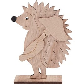 VBS Wooden hedgehog motif, 3 pieces.
