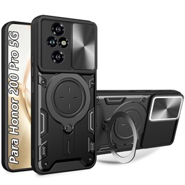 USDILU JS Funda para Honor 200 Pro 5G Case Uso Rudo Protector cámara Soporte Grado Militar Antigolpes rígido Acrílico Carcasa Cover