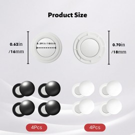 AUCANNIO 8 Pairs Race Bib Magnets, Running Bib Clips for Marathon Triathlon Cycling, Magnetic Number Holder for Runners, No-Pin Bib Fasteners, 4 Black 4 White, Durable Race Bib Fixing System