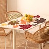 HOWAF 5 Pack Autumn Leaf Table Placemats and Coasters, Thanksgiving