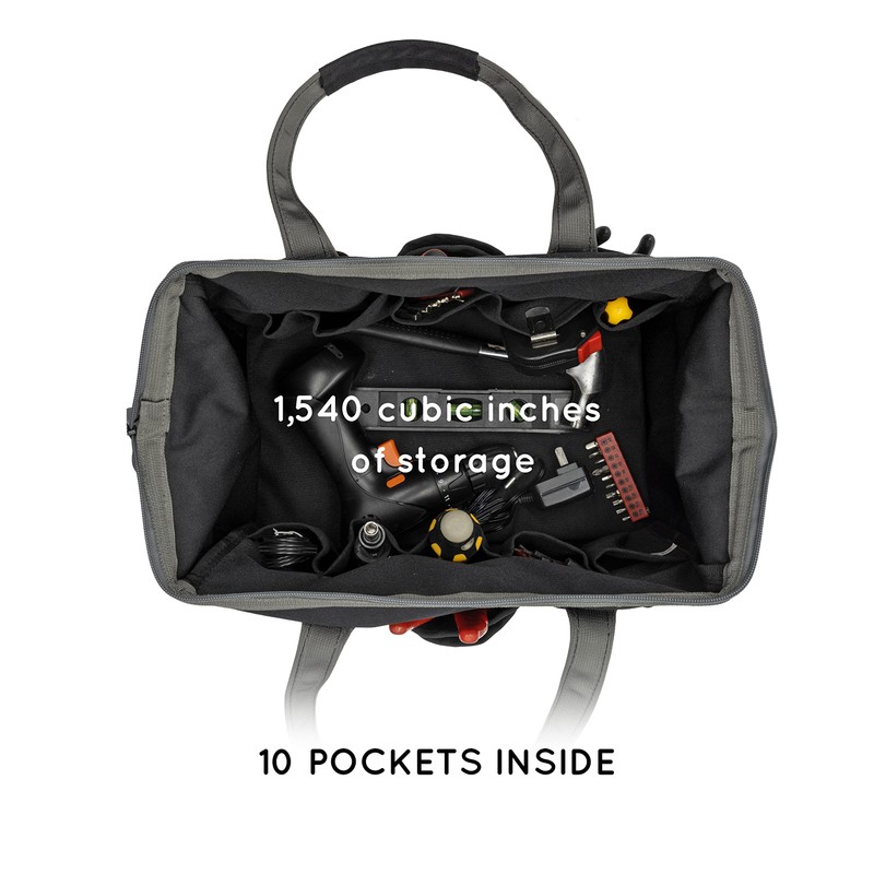 Coreflex 14 inch Wide-Mouth Tool Bag, Gear Bag, Multiple Purpose