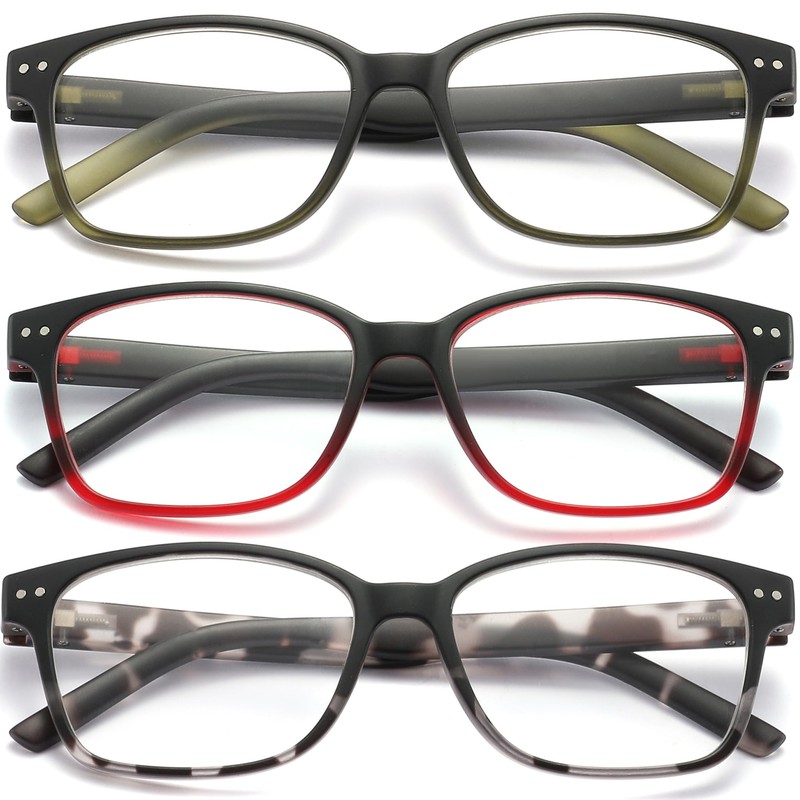STARTONYOU Reading Glasses 3 Pack Anti-Blue Light Readers for Men