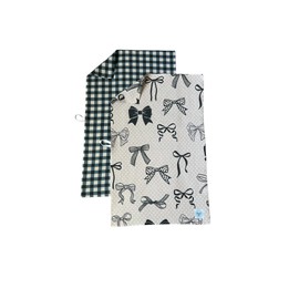 Desert Aqua || 2 Pack|| Double Sided Dish Towels || Waffle Weave Microfiber || Tea Towels || Highly Absorbent || Hanging Loop || Dish Cloths || Modern || Designer Prints