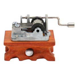 Hand Crank Music Box Mini Exquisite Vintage Wooden Music Box Gift Decorative Ornament
