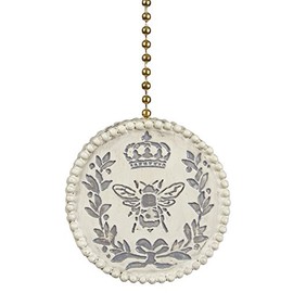 Antiqued Queen Bee Ceiling Fan Light Dimensional Pull