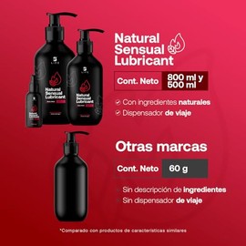 Lubricante ntimo a Base de Agua 800 ml  Gel Ertico para Hombres y Mujeres  Lubricante ntimo Sin Aromas. Natural Sensual Lubricant. B Life.            