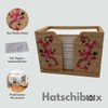 Hatschibox Flower Edition, Handkerchief Box - Stylish Tissue Box, Refillable