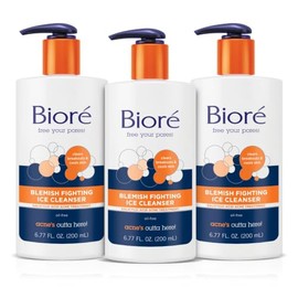 Biore Ice Cleanser Face Wash Limpiador Que Combate Imperfecciones Aclara Previene Brotes Acné