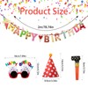 Winkwinky 25 PCS Party Hats Pack with Happy Birthday Banners