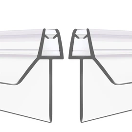 GEZMR 2-Pack Frameless Shower Door Bottom Seal (3/8'' X 39'') Clear Glass Shower Door Seal Strip Shower Door Sweep can Covers up to 23mm Gap - Stop Shower Leaks