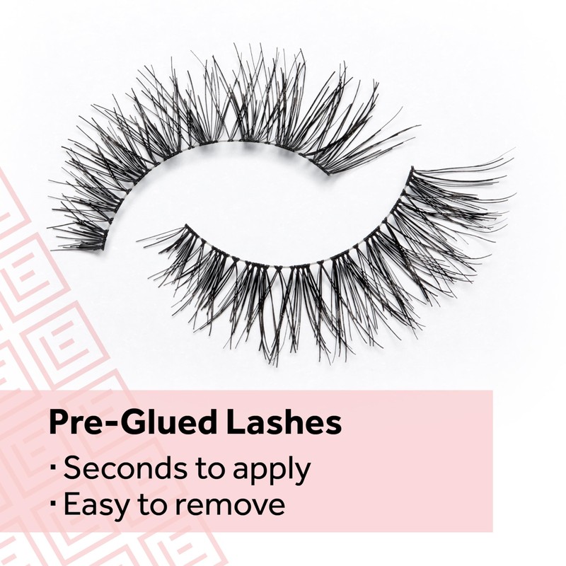 Eylure Pre-Glued Wispy Light Texture Eyelashes, No.117, Twin Pack