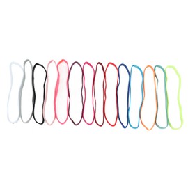 14PCS Workout Headband Polyester Cotton Non Slip Breathable Head Sweat Band for Sports Running