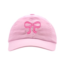 Wee Ones Boys' and Girls' Baseball Caps, Spring and Summer Ready, Stylish and Breathable Kids Hat, Infant, Pink Bow